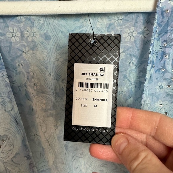 CITY CHIC Shanika Jacket - sky 18 - Picture 9 of 9